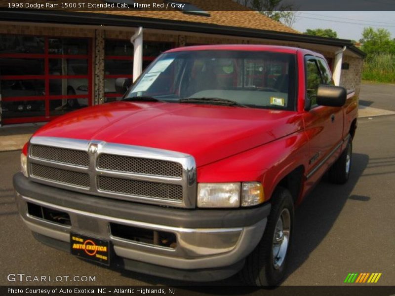 Flame Red / Gray 1996 Dodge Ram 1500 ST Extended Cab