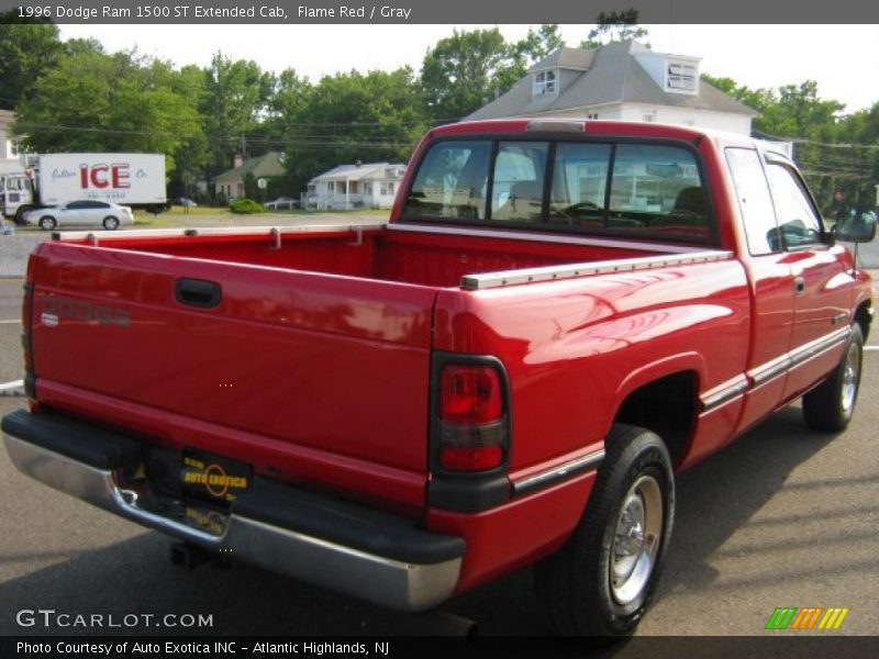 Flame Red / Gray 1996 Dodge Ram 1500 ST Extended Cab