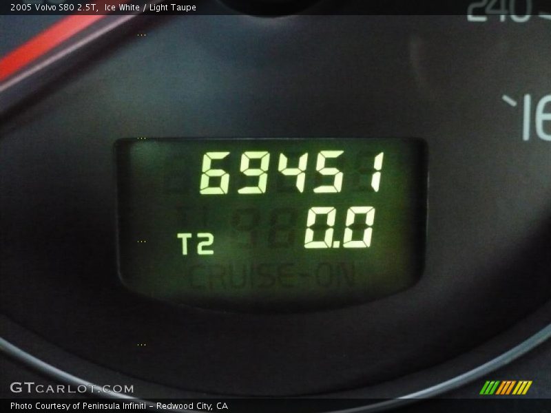 Ice White / Light Taupe 2005 Volvo S80 2.5T