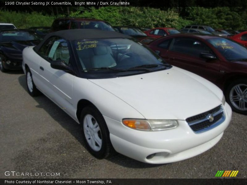 Bright White / Dark Gray/White 1998 Chrysler Sebring JX Convertible