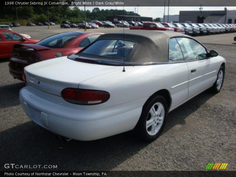Bright White / Dark Gray/White 1998 Chrysler Sebring JX Convertible
