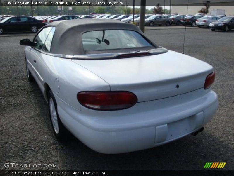 Bright White / Dark Gray/White 1998 Chrysler Sebring JX Convertible