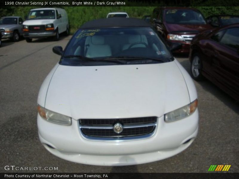 Bright White / Dark Gray/White 1998 Chrysler Sebring JX Convertible