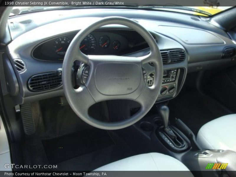 Bright White / Dark Gray/White 1998 Chrysler Sebring JX Convertible