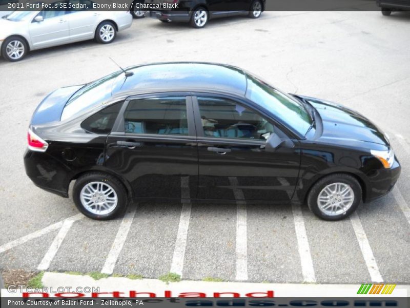 Ebony Black / Charcoal Black 2011 Ford Focus SE Sedan