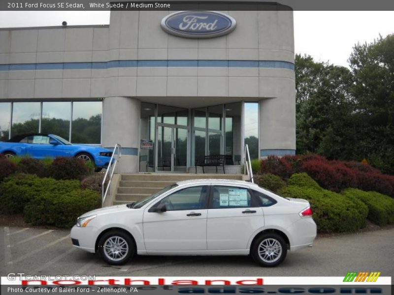 White Suede / Medium Stone 2011 Ford Focus SE Sedan