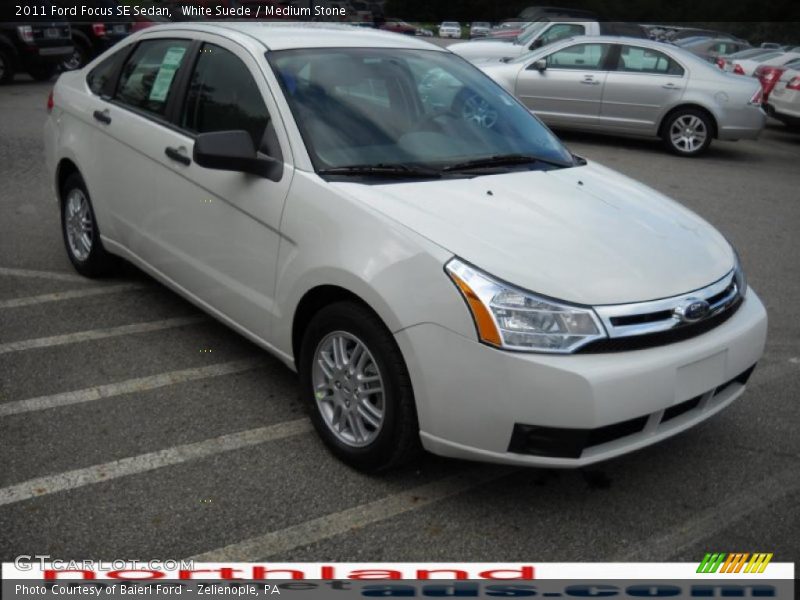 White Suede / Medium Stone 2011 Ford Focus SE Sedan