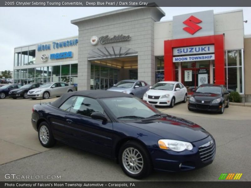 Deep Blue Pearl / Dark Slate Gray 2005 Chrysler Sebring Touring Convertible