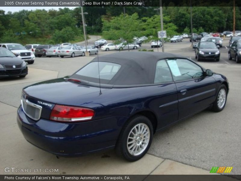 Deep Blue Pearl / Dark Slate Gray 2005 Chrysler Sebring Touring Convertible