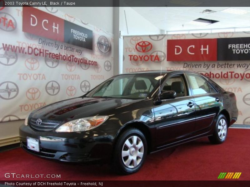 Black / Taupe 2003 Toyota Camry LE