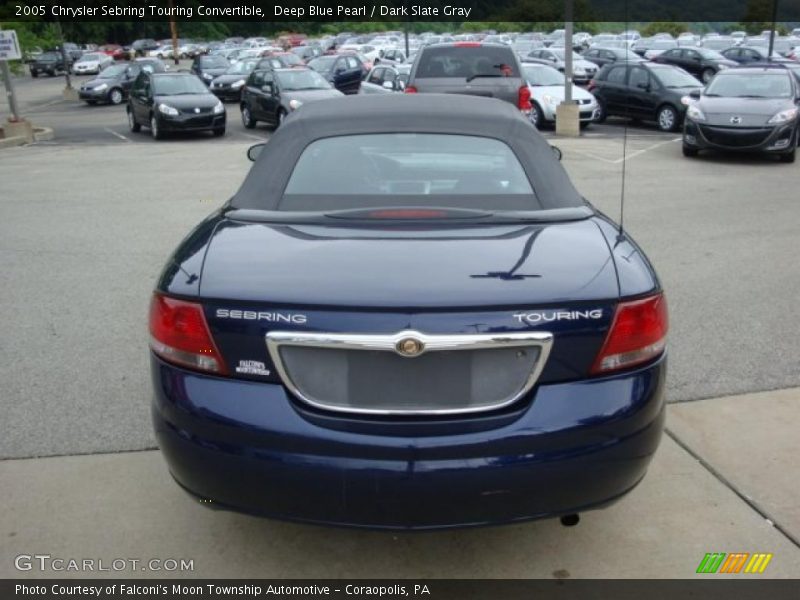 Deep Blue Pearl / Dark Slate Gray 2005 Chrysler Sebring Touring Convertible