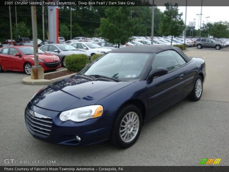 Deep Blue Pearl / Dark Slate Gray 2005 Chrysler Sebring Touring Convertible