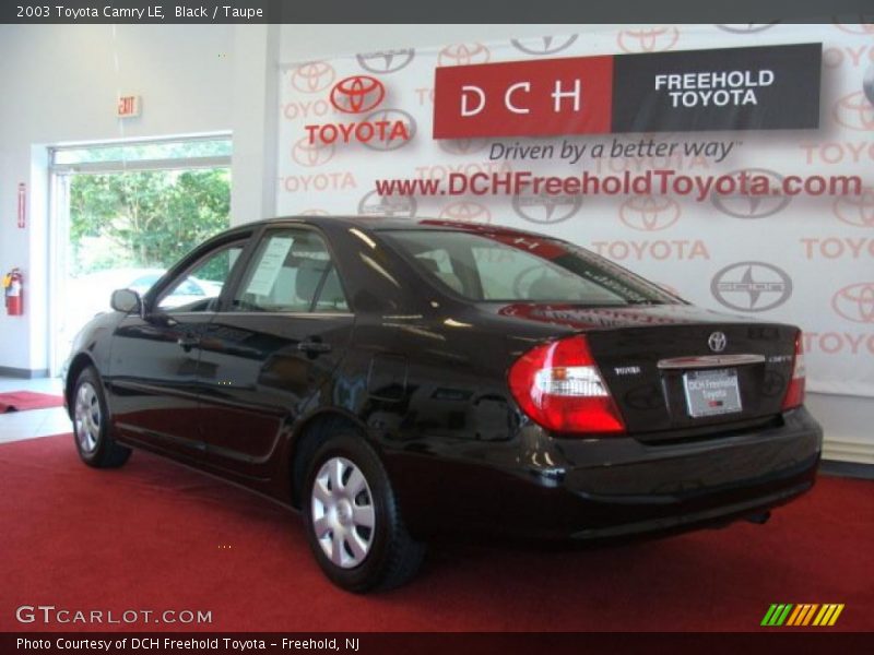 Black / Taupe 2003 Toyota Camry LE