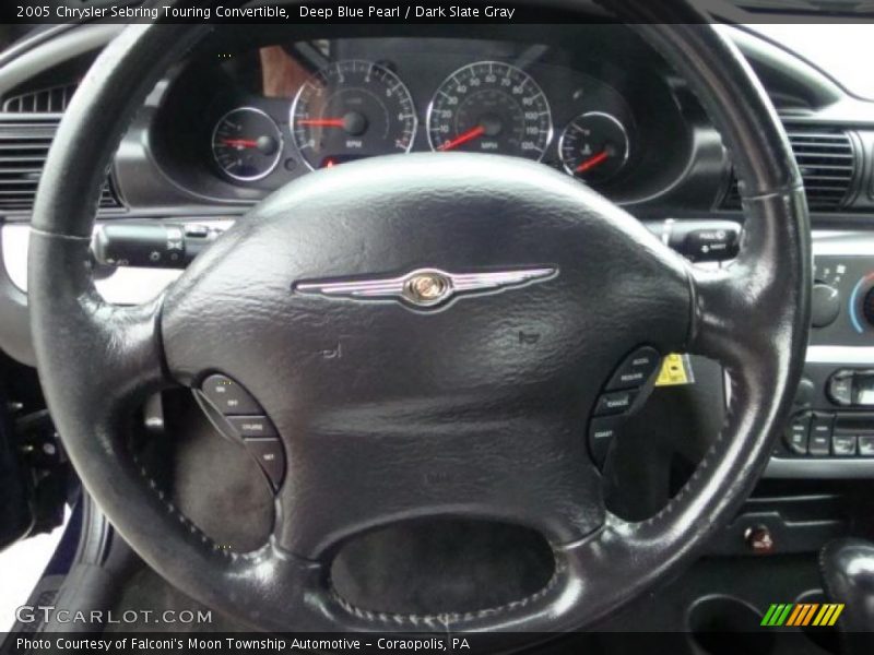 Deep Blue Pearl / Dark Slate Gray 2005 Chrysler Sebring Touring Convertible