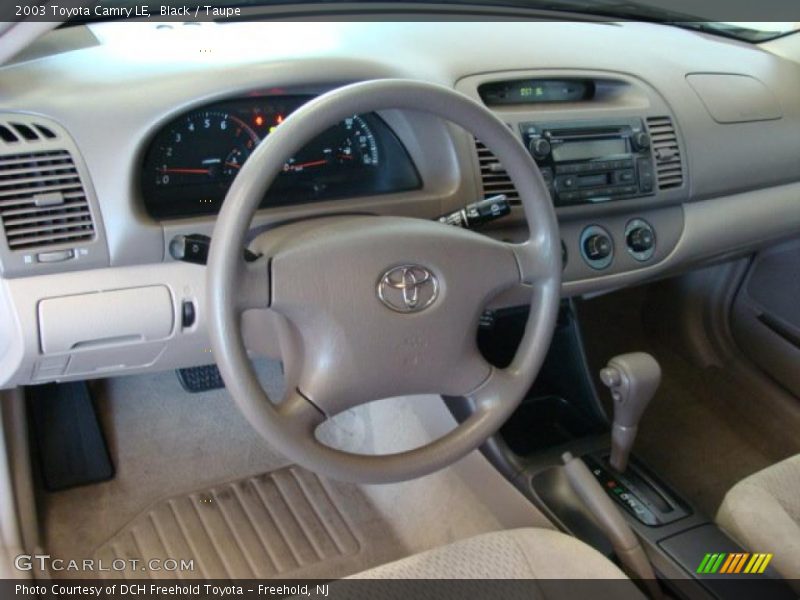 Black / Taupe 2003 Toyota Camry LE