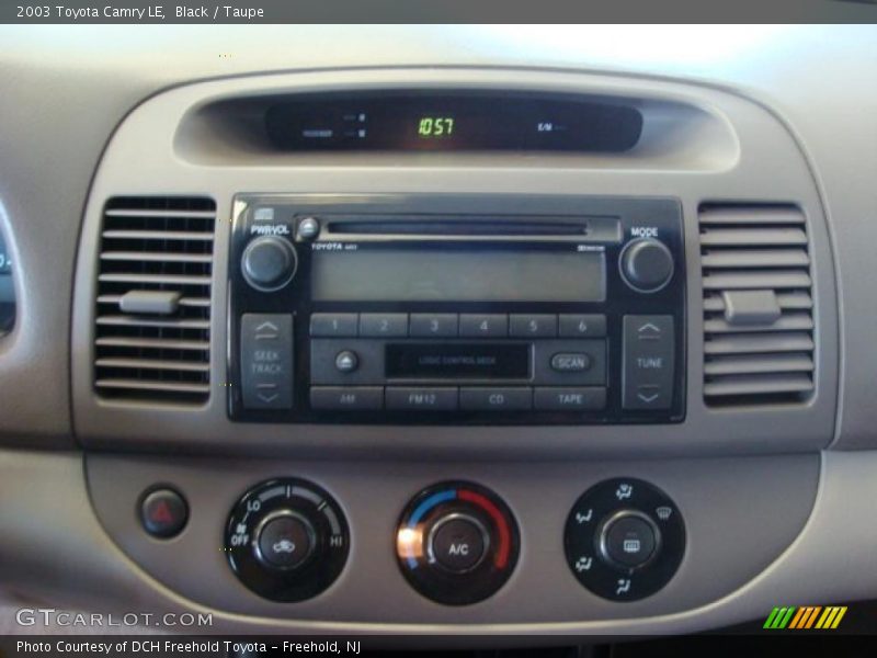 Black / Taupe 2003 Toyota Camry LE