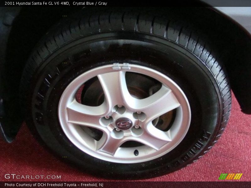 Crystal Blue / Gray 2001 Hyundai Santa Fe GL V6 4WD