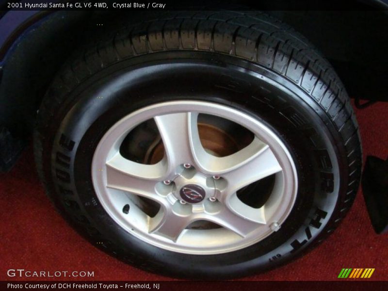 Crystal Blue / Gray 2001 Hyundai Santa Fe GL V6 4WD