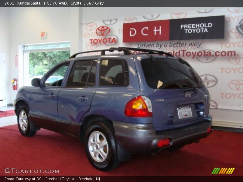 Crystal Blue / Gray 2001 Hyundai Santa Fe GL V6 4WD