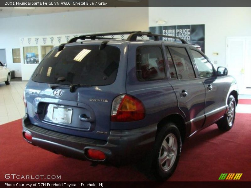 Crystal Blue / Gray 2001 Hyundai Santa Fe GL V6 4WD