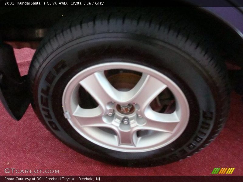 Crystal Blue / Gray 2001 Hyundai Santa Fe GL V6 4WD