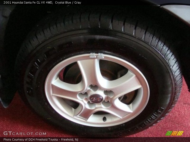 Crystal Blue / Gray 2001 Hyundai Santa Fe GL V6 4WD