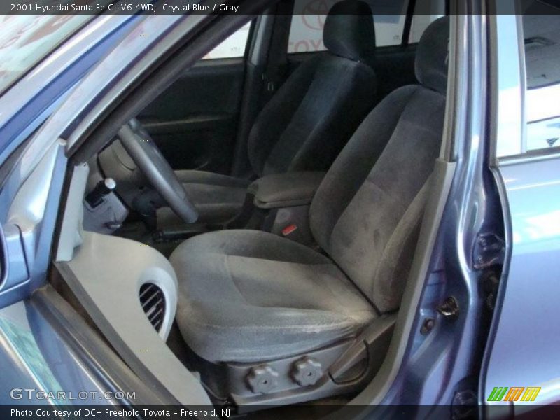 Crystal Blue / Gray 2001 Hyundai Santa Fe GL V6 4WD