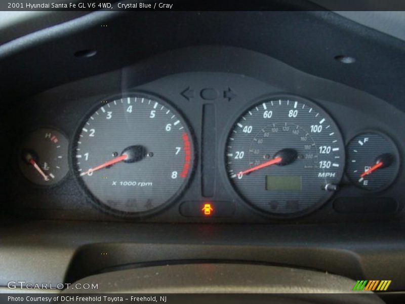 Crystal Blue / Gray 2001 Hyundai Santa Fe GL V6 4WD
