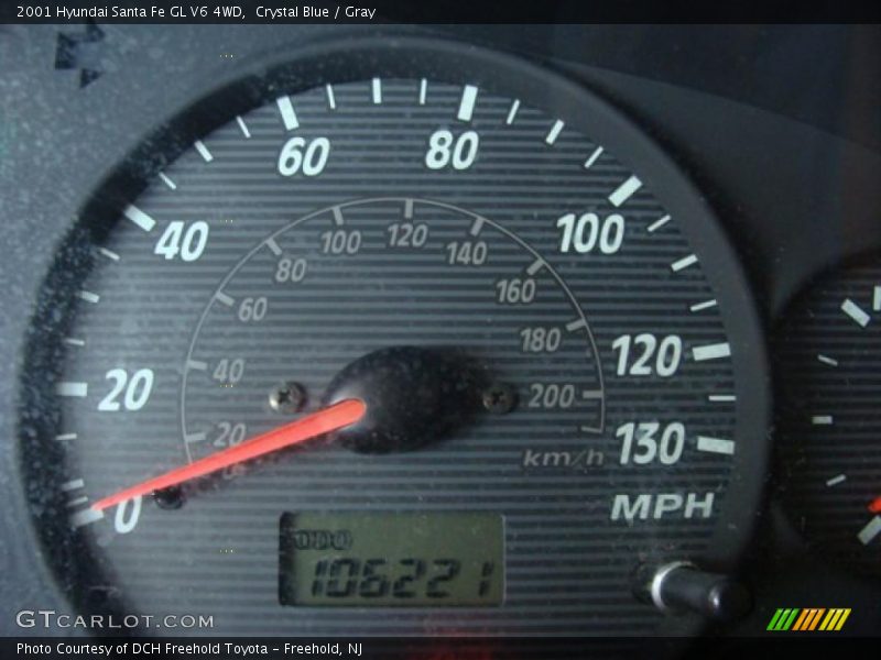 Crystal Blue / Gray 2001 Hyundai Santa Fe GL V6 4WD