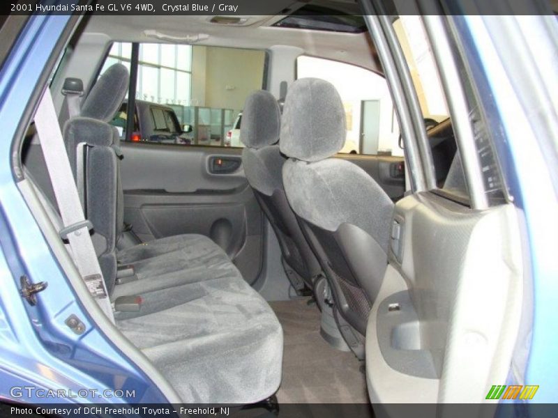 Crystal Blue / Gray 2001 Hyundai Santa Fe GL V6 4WD