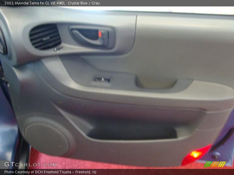 Crystal Blue / Gray 2001 Hyundai Santa Fe GL V6 4WD