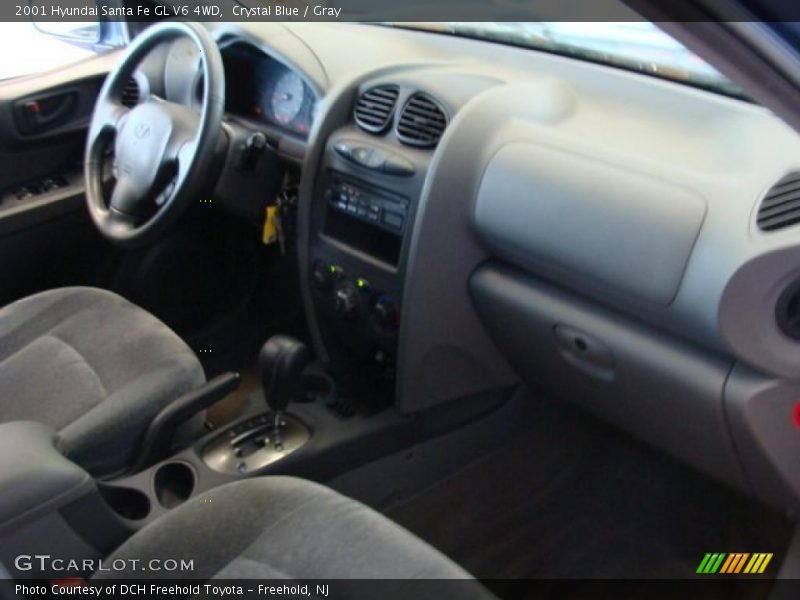 Crystal Blue / Gray 2001 Hyundai Santa Fe GL V6 4WD