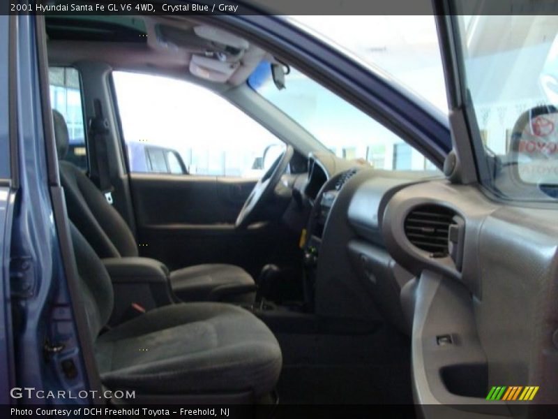 Crystal Blue / Gray 2001 Hyundai Santa Fe GL V6 4WD