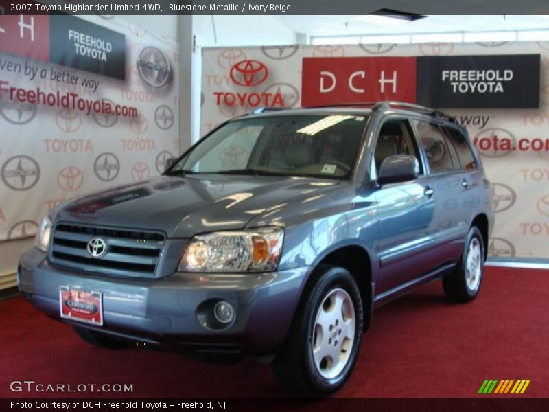 Bluestone Metallic / Ivory Beige 2007 Toyota Highlander Limited 4WD