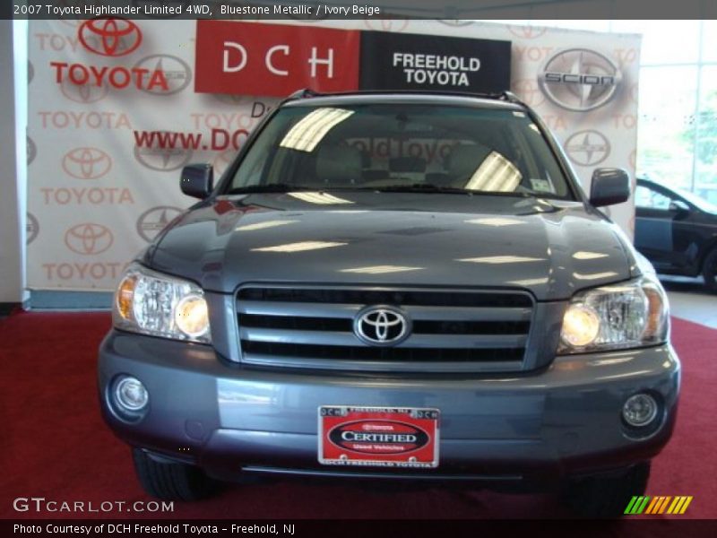 Bluestone Metallic / Ivory Beige 2007 Toyota Highlander Limited 4WD