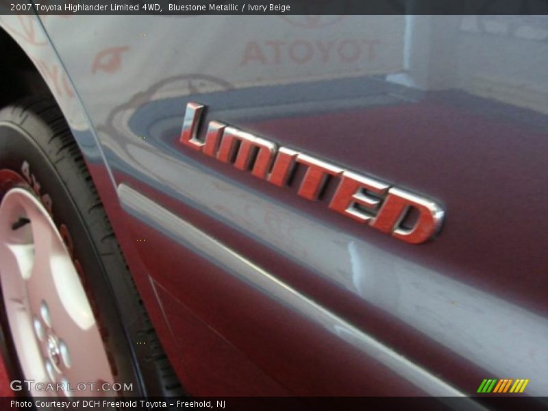 Bluestone Metallic / Ivory Beige 2007 Toyota Highlander Limited 4WD