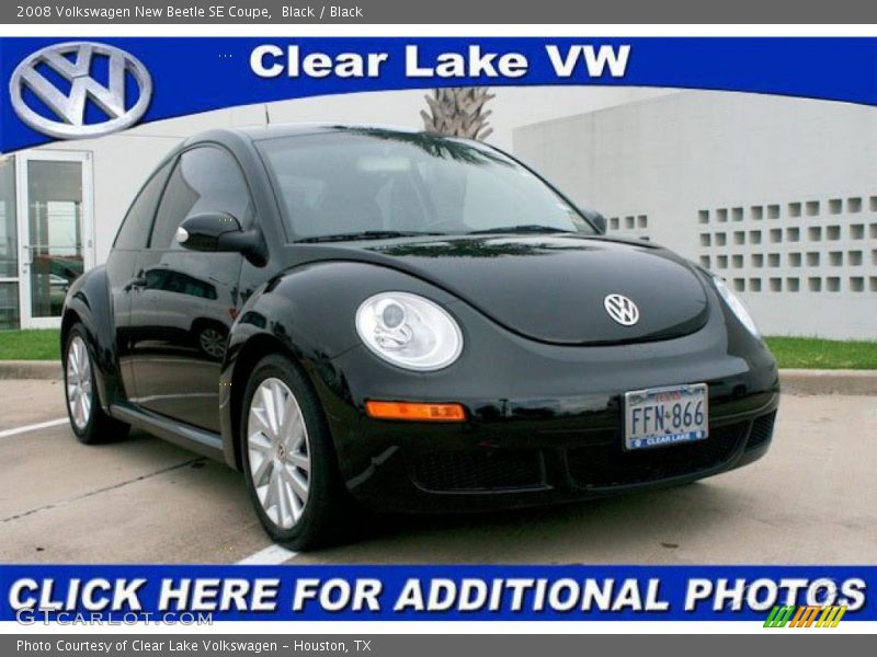 Black / Black 2008 Volkswagen New Beetle SE Coupe