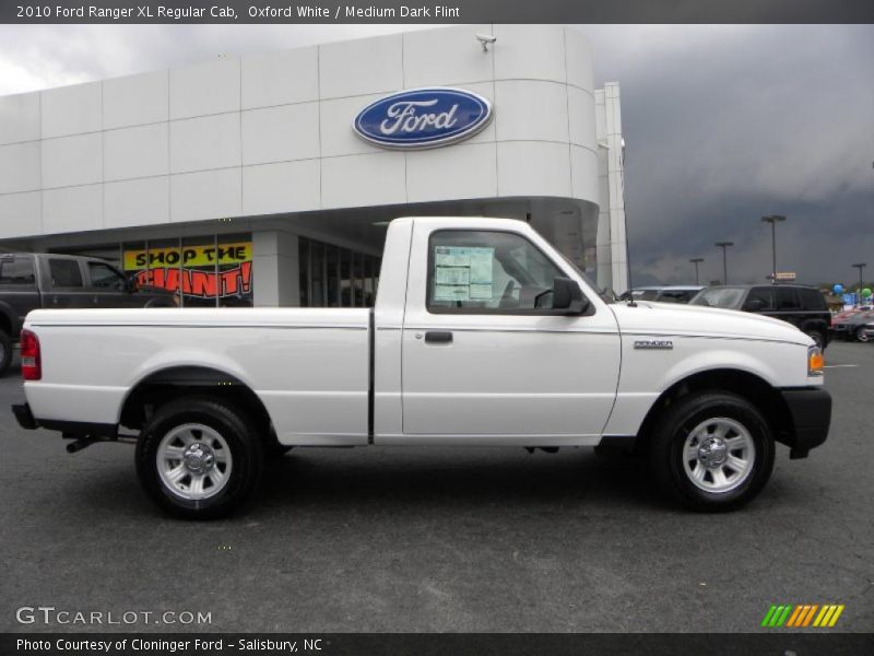 Oxford White / Medium Dark Flint 2010 Ford Ranger XL Regular Cab