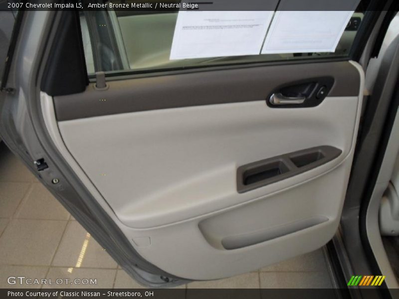 Amber Bronze Metallic / Neutral Beige 2007 Chevrolet Impala LS