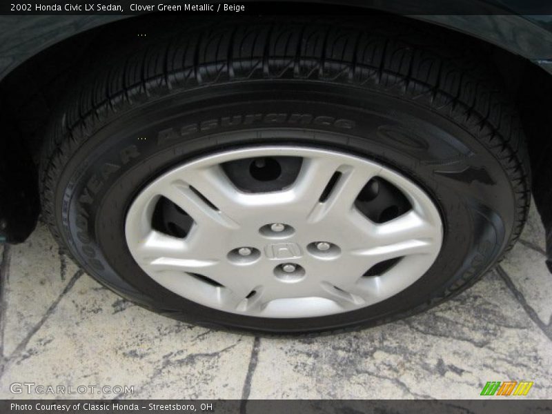 Clover Green Metallic / Beige 2002 Honda Civic LX Sedan