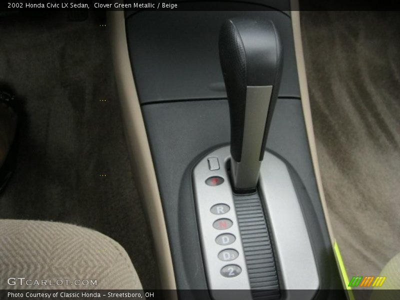 Clover Green Metallic / Beige 2002 Honda Civic LX Sedan
