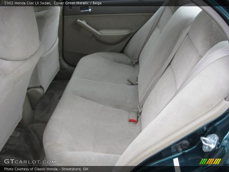 Clover Green Metallic / Beige 2002 Honda Civic LX Sedan
