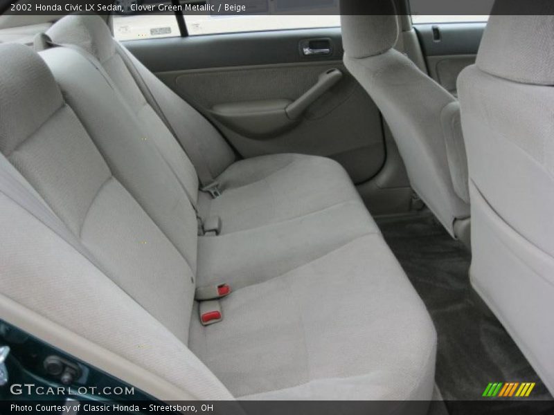 Clover Green Metallic / Beige 2002 Honda Civic LX Sedan