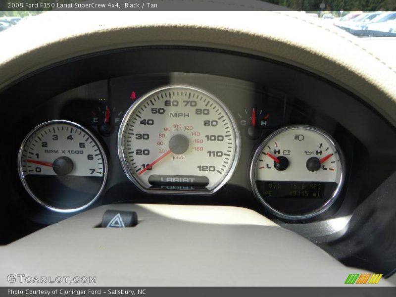 Black / Tan 2008 Ford F150 Lariat SuperCrew 4x4