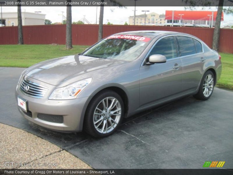 Platinum Graphite Gray / Graphite 2008 Infiniti G 35 Sedan