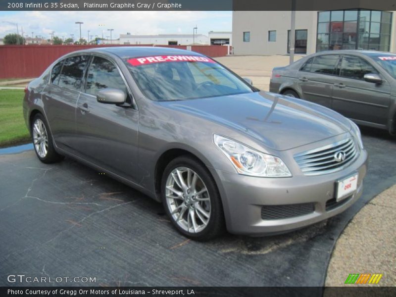 Platinum Graphite Gray / Graphite 2008 Infiniti G 35 Sedan