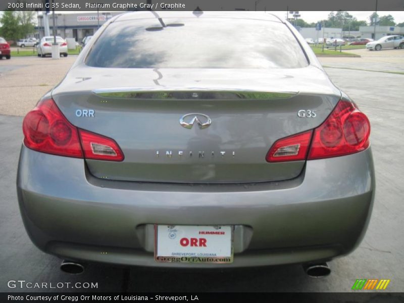 Platinum Graphite Gray / Graphite 2008 Infiniti G 35 Sedan