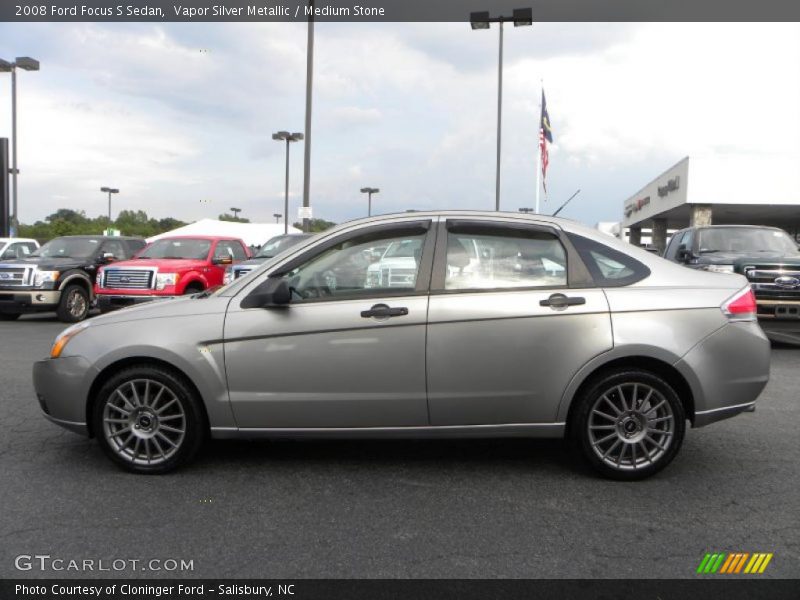 Vapor Silver Metallic / Medium Stone 2008 Ford Focus S Sedan