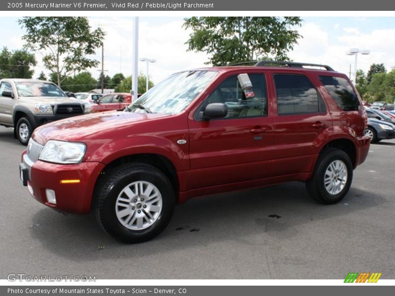 Vivid Red / Pebble/Light Parchment 2005 Mercury Mariner V6 Premier