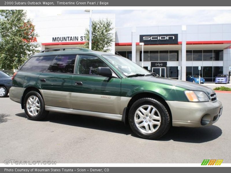 Timberline Green Pearl / Beige 2000 Subaru Outback Wagon